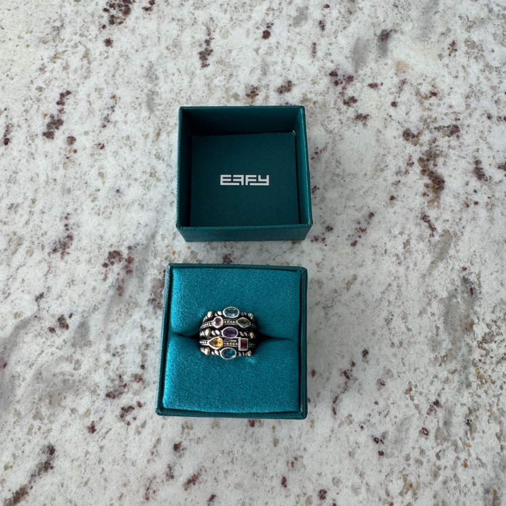 Effy Multi-Stone Silver Ring - image 2